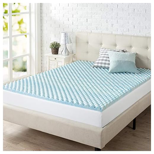 Zinus 2 Inch Swirl Gel Memory Foam Air Flow Topper, Twin