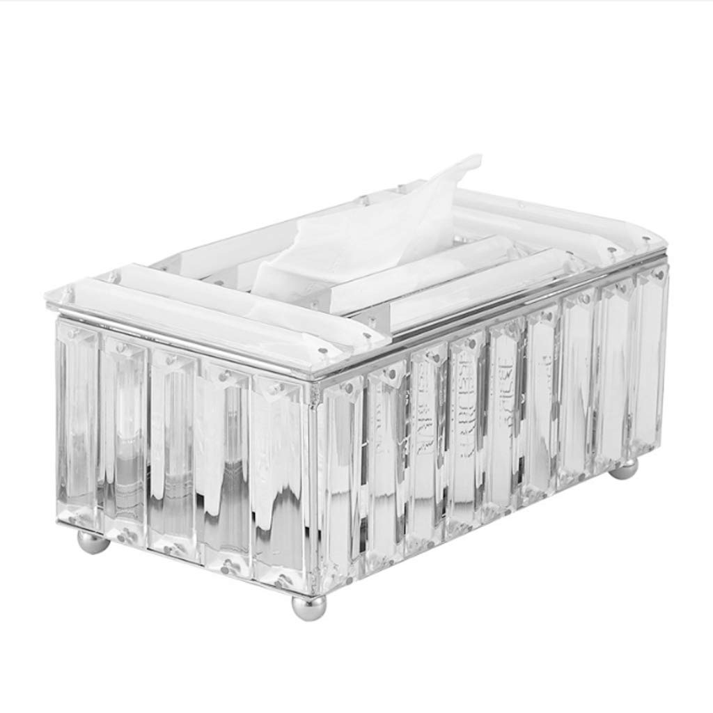 rectangular tissue box cover, Rectangular Crystal Tissue Box for Home Bathroom Living Dining Room Office Hotel Decoration Storage