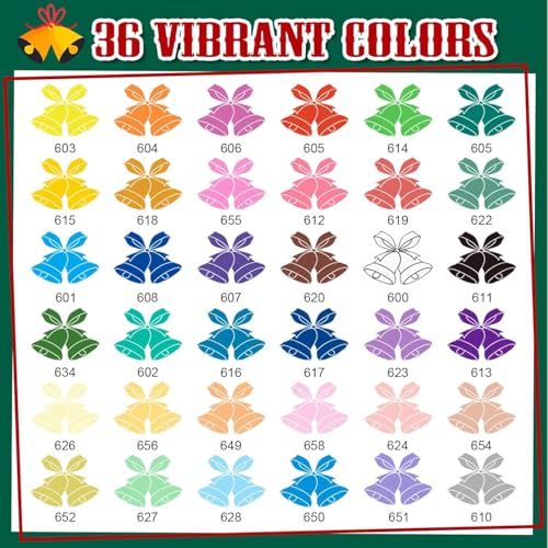 Image of Acrylic Paint Markers Brush Tip, 36 Vivid Colors with Direct-Liquid Ink System, Professional-Grade Paint Pen for Rock Painting, Canvas, Glass, Plastic, Fabric & Creative Crafts