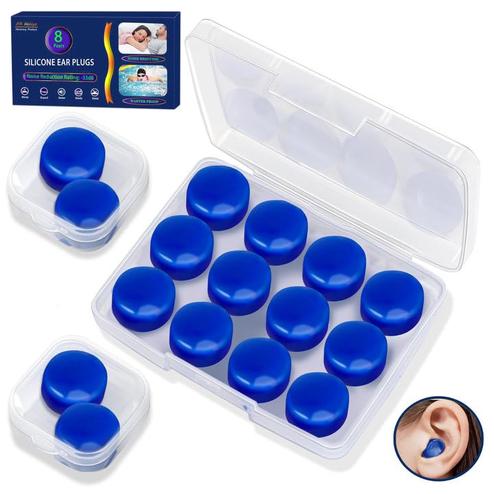 HASPRO [6-Pair Pack] Zachte Siliconen Oordopjes Voor Slapen, Zwemmen En Baden Anti Snurken Ruisonderdrukkende Herbruikbare Oordopjes Volwassenen En Kinderen
