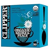 Clipper Tea Snore and Peace Chamomile & Lavender Herbal Tea – Caffeine Free, USDA Organic, Great Hot or Iced – Comfortingly Floral, Natural, Fair & Delicious – 50 Tea Bags