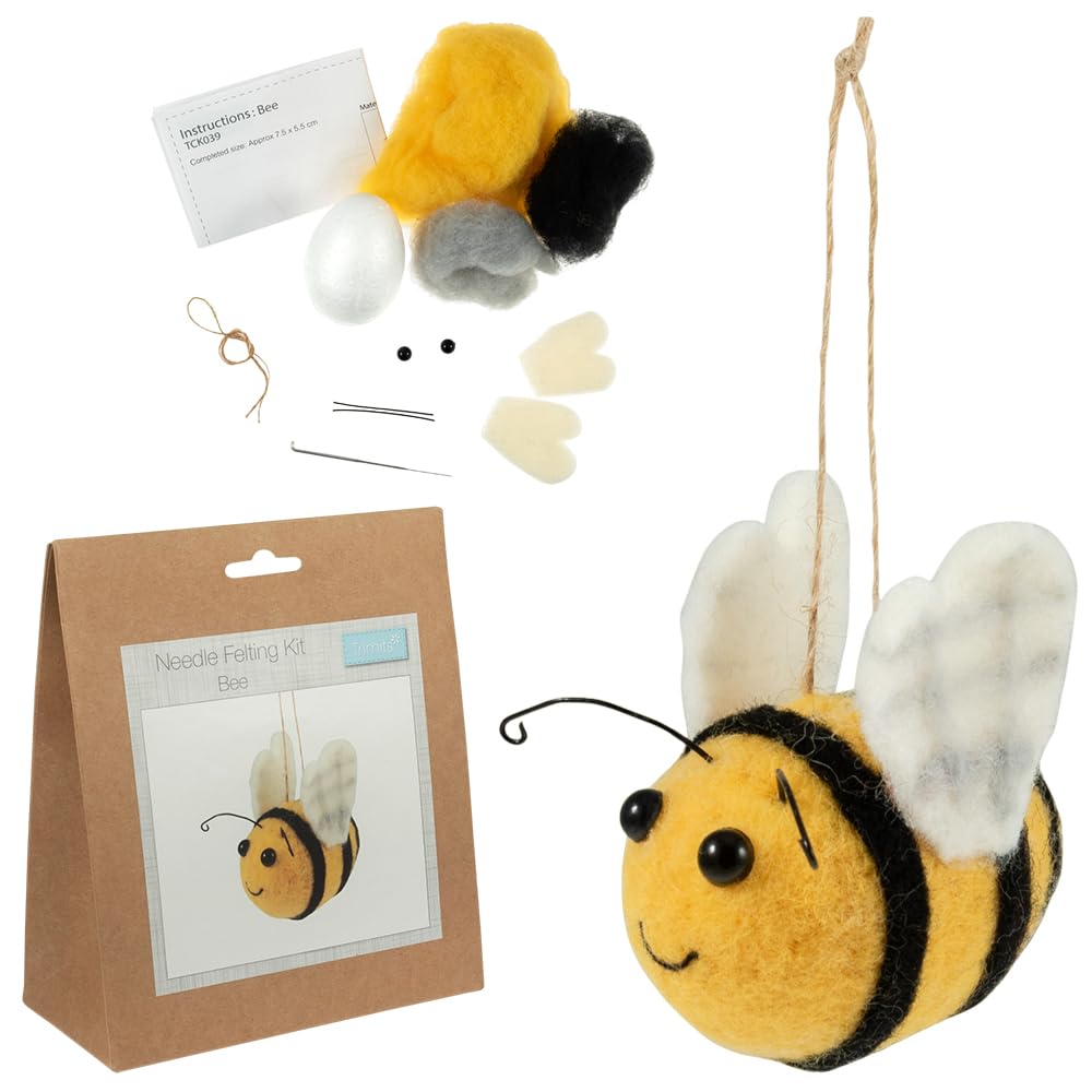 Crafty Capers Buzzy Bee Ornament | Complete Needle Felting Kit