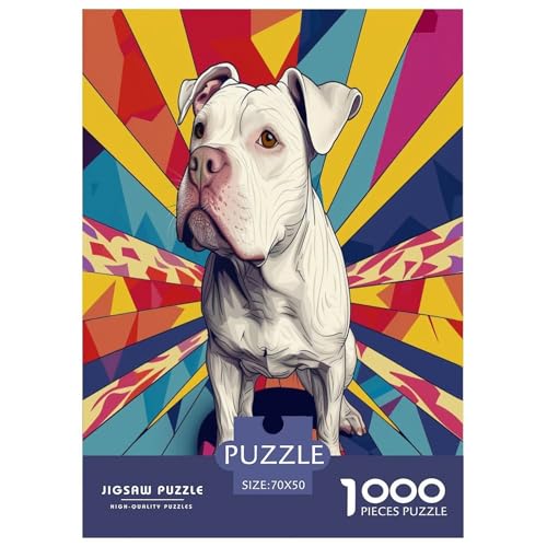 Puzzle imposible de Pit Bull con 1000 piezas para un desafío creativo de adultos de 70x50 cm