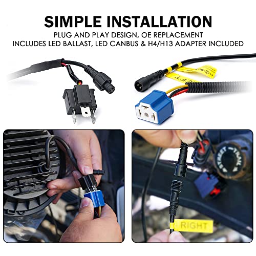 Image of Multi-Color 7 inch LED Headlights Compatible with 2007-2018 Jeep Wrangler JK