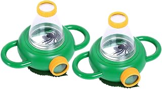 IMIKEYA 2pcs Observation Box Magnifying Bug Viewer 2 Way Children Backyard Outdoor Nature Exploration Magnifier Catcher Container Toy