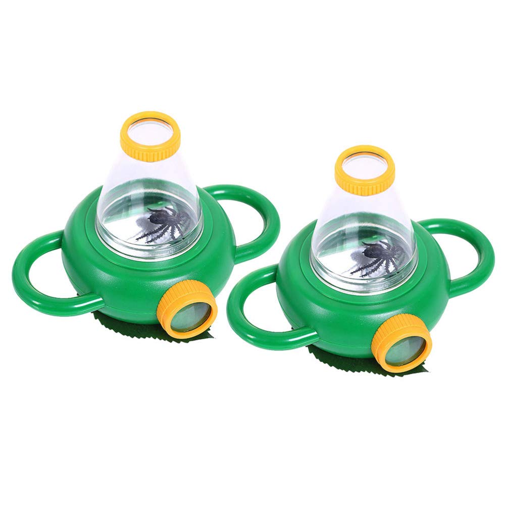 IMIKEYA 2pcs Observation Box Magnifying Bug Viewer 2 Way Children Backyard Outdoor Nature Exploration Magnifier Catcher Container Toy