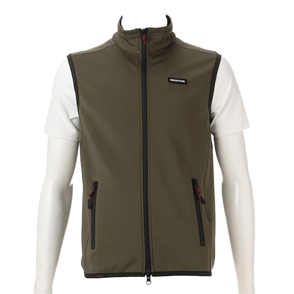 Briefing bbg231m13 Men's Golf Vest Golf 2023 Spring/Summer Golf Wear, Olive