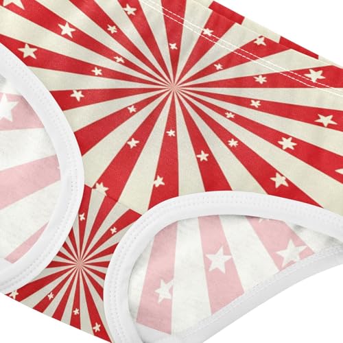 Retro USA Stars Burst Girls Underwear Toddler 2t Cotton Panties Little Girl Fun Print Briefs Girls Undies4