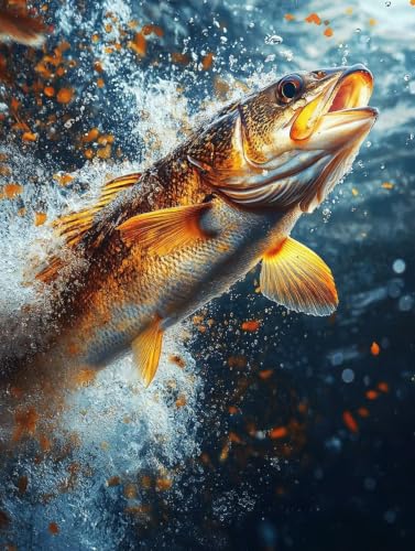 Kit peinture diamant adulte poisson 135x100cm THDZ-04764
