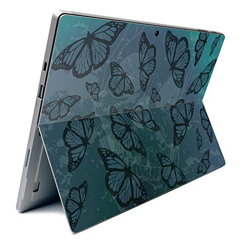 Image of MightySkins Carbon Fiber Skin for Microsoft Surface Pro 7 - Dark Butterfly | Textured Carbon Fiber Finish | Easy to Apply, Remove, and Change Styles | Made in The USA