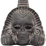 Handgefertigt ITZCOEHUA Real Screaming Aztec Death Whistle (Obsidian Black) - lauteste authentische menschliche Klangschreie über 125 Dezibel