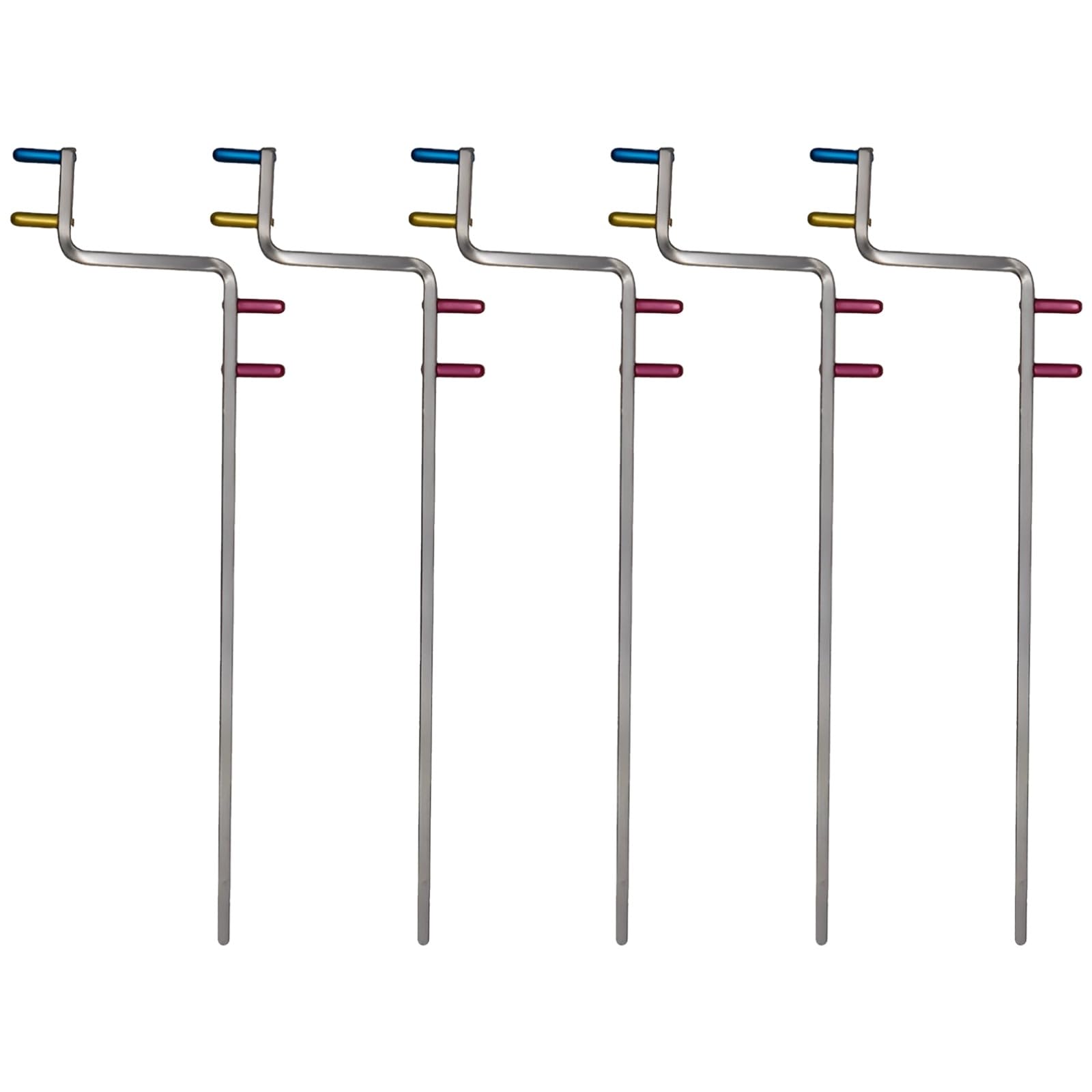5 Stk. Dental Röntgen Ausrichtarme Kit, doppelseitige Metallstange für Röntgenaufnahmen, rostfreier Stahl, mehrfarbig markiert, 17 x 4 x 1 cm, für klare Zuordnung und Einsatz in der Zahnarztpraxis