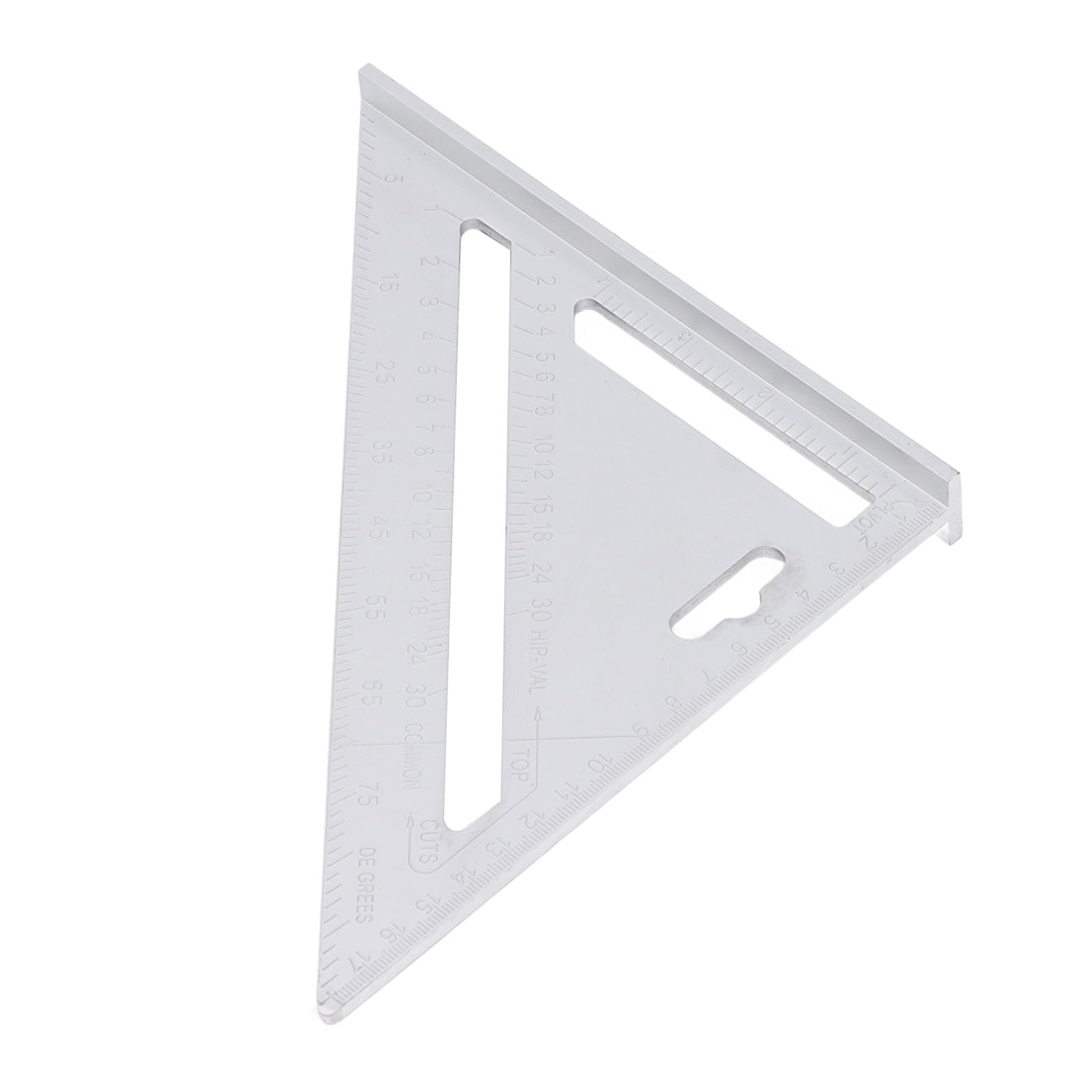 Righello Triangolare in Lega di Alluminio da 7 Pollici con Finitura Nera Opaca, Strumento di misurazione di Alta precisione per la Lavorazione del Legno con angolazione Multipla.