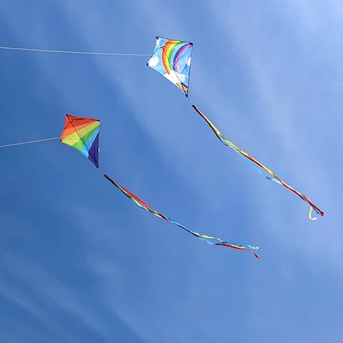 Vista 3 de Diamond Kites for Kids Adults Easy to Fly, Beginner Kite for Toddlers Ages 3-5, Kids Kite Pack for Boys and Girls,Beach Kites for Outdoor Activities