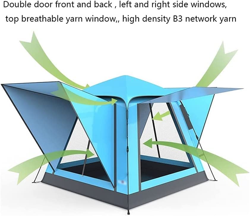 Carpa de camping impermeable para 3-4 personas COLOR AZUL miniatura 4