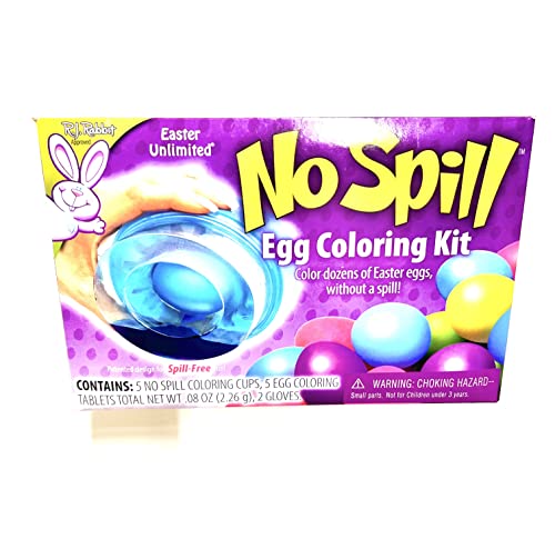 Easter Unlimited No-Spill Egg Dye Coloring Cup Egg Decorating 16pc Paper Egg Decorating Kit, 5