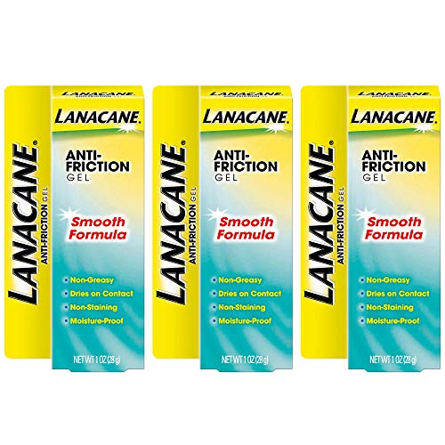 Lanacane Anti-Friction Gel- Helps Prevent Painful Skin Irritation Caused By Friction, Pain Relief From Irritated Areas, Gives Skin Lasting Silkiness, 1 oz. (Pack of 3)