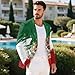 Ocxbuir Men's Mexican Flag Blazers Sport Coats Fashion Slim Fit Printed One Button Flap Pocket Suits Jackets for Daily Life Size M