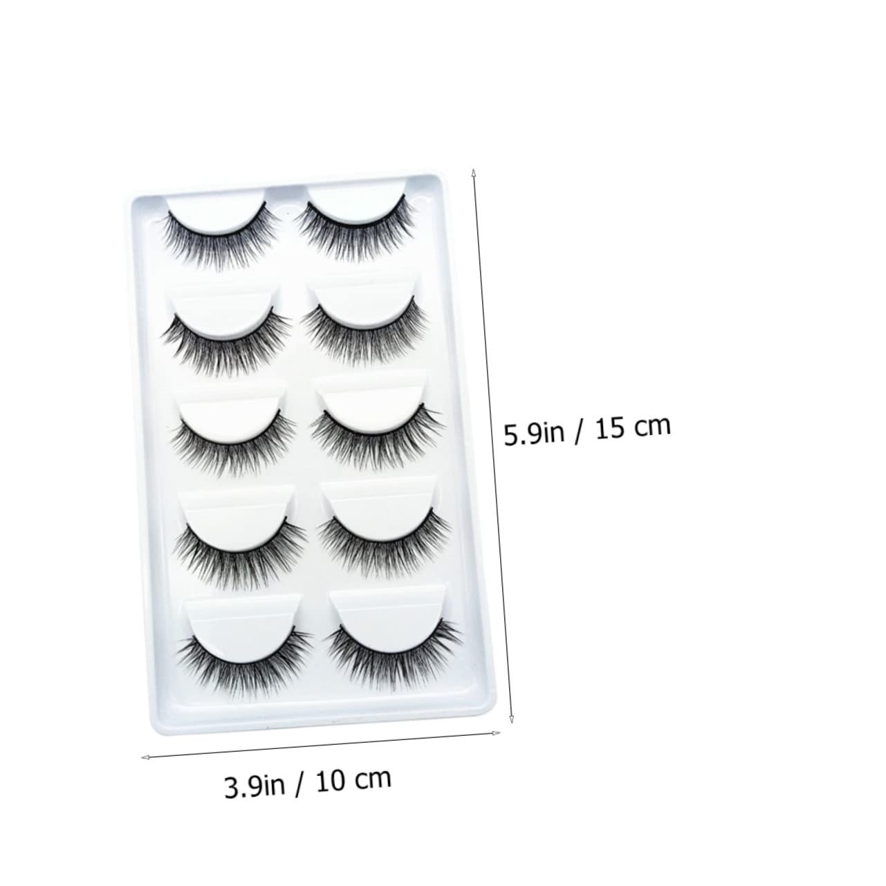 Mikinona 10 Paires Faux Cils Naturels et Réalistes en Fibre Chimique pour Maquillage Quotidien Extension de Cils Individuels pour Beauté des Yeux