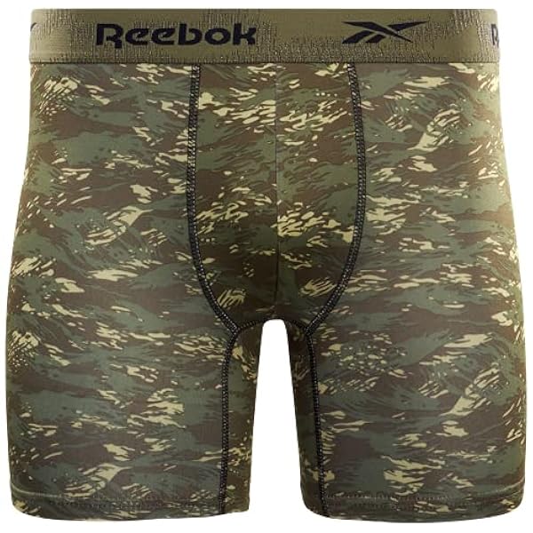 Reebok Ropa interior activa para hombre, calzoncillos deportivos suaves de rendimiento (paquete de 8)