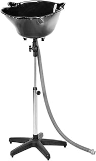 HIZLJJ Altura Ajustable portátil Salon Deep Shampoo Lavabo Fregadero Tazón for el Cabello con Manguera de Drenaje
