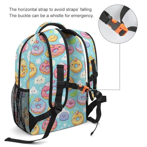 Cute Donuts Cartoon Funny Backpack Casual Daypack Lightweight Shoulders Bag for Men Women Cute Print3