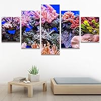 SIGNWIN 5 Panel Canvas Wall Art Deep Under for Home Decorations Ready to Hang - 60