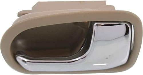 Para Mazda 626 - Manija de puerta interior delantera o trasera, bisel beige del lado del pasajero con palanca cromada (1993-1997) Trim LXDXES Para Mazda 626 - Manija de puerta interior delantera o trasera, bisel beige del lado del pasajero con palanca cromada (1993-1997) Trim LXDXES