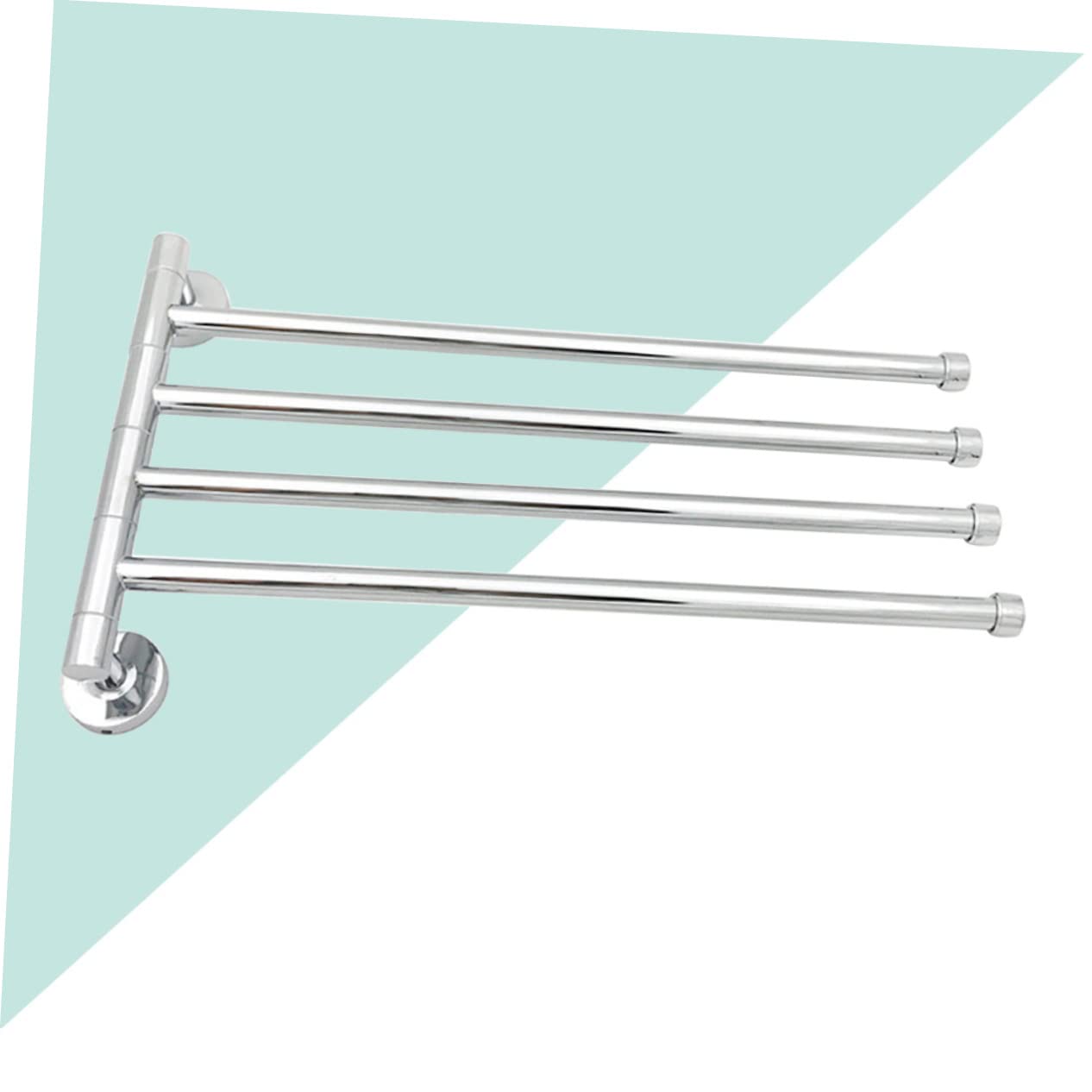 Portasciugamani Girevole in Acciaio Inox Argento per Bagno | 1 Pezzo, Accessori Bagno Coordinati, Finitura Antiruggine, Soluzione Salvaspazio per Cucina