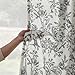 VISIONTEX Linen Floral Curtains for Living Room 84 Inch Length 2 Panels Farmhouse Curtain Neutral Black Flower Pattern Printed Curtains Rod Pocket Back Tab Drapes Bedroom Window Curtains Set