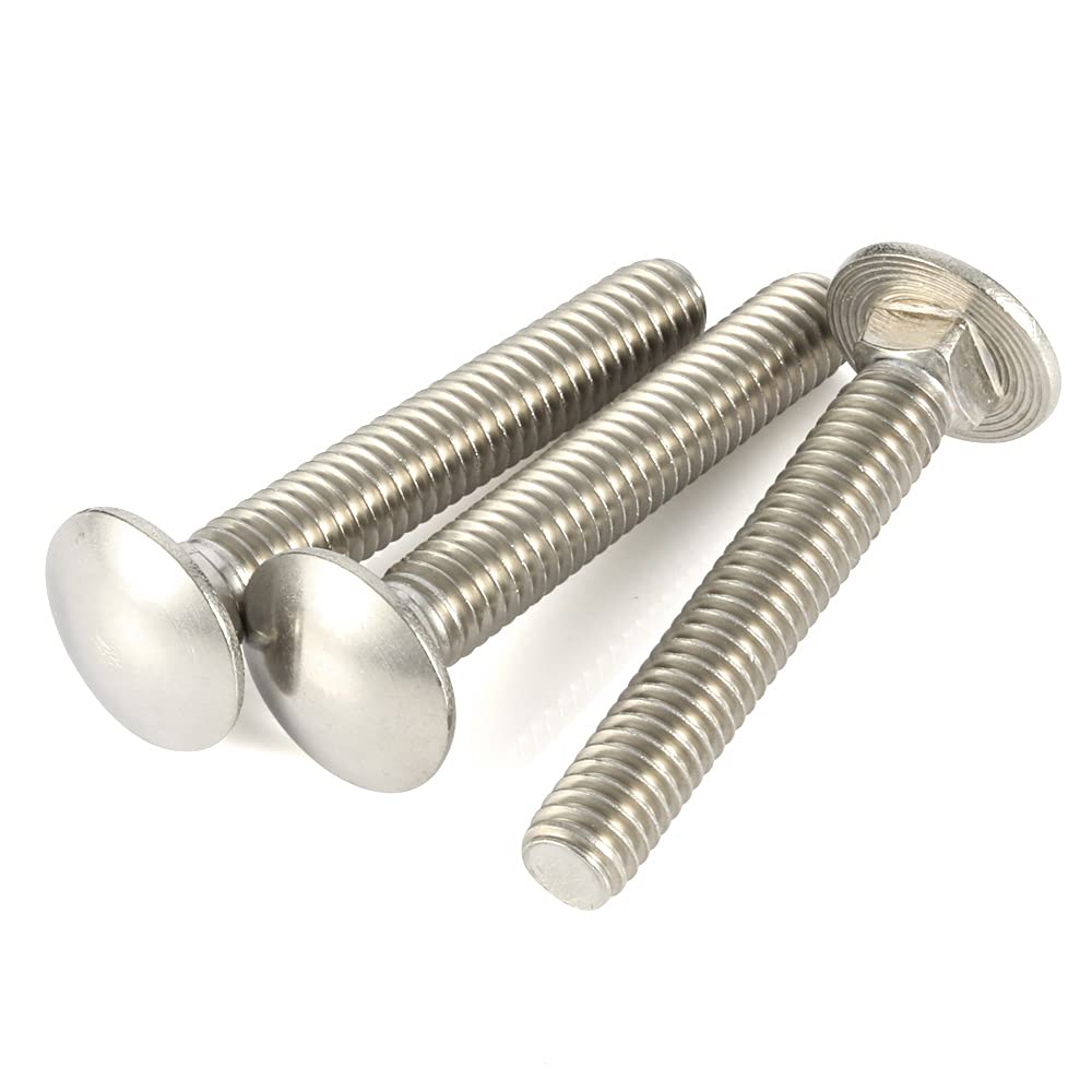 Ferramenta Lombardi - BULLONE TESTA TONDA DIN 603 M5X35MM ACCIAIO INOX A2 VITE CON QUADRO SOTTO TESTA FILETTO TOTAL - Foto 10