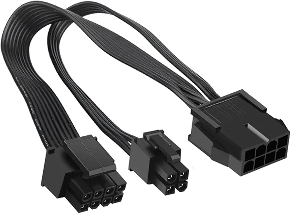 OwlTree 2 Pack EPS12V CPU 8 Pin Female to CPU ATX 8 Pin and ATX 4 Pin Male Power Supply Extension Cable EPS 12V for Motherboard 10.6 inch