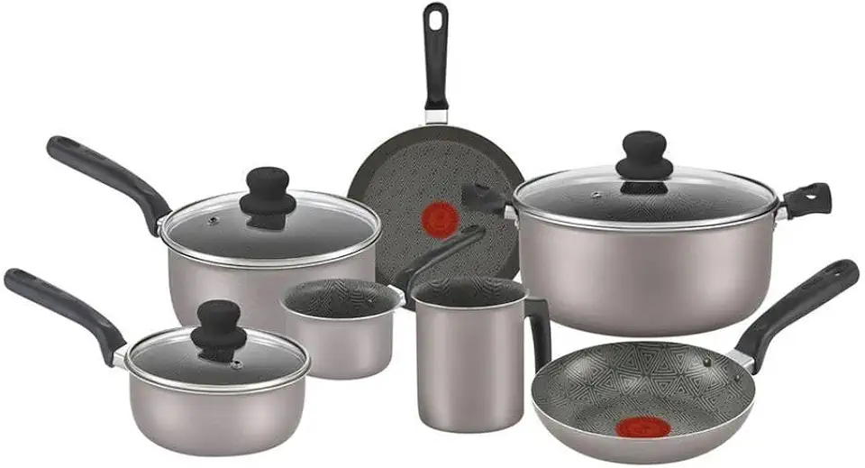 Jogo de Panelas Antiaderente Rochedo Talent Imusa 7 Peças, Cinza, com Thermo-Sinal e Revestimento Tefal®