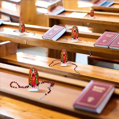 Estatuas de Nuestra Señora de Guadalupe con Collar de Rosario Aromático miniatura 4