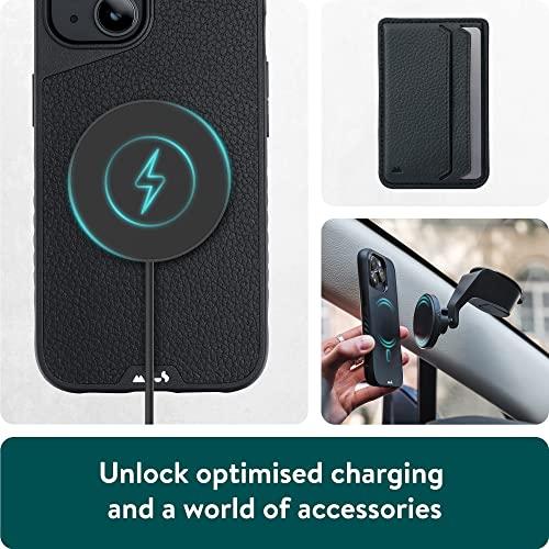 Coque iPhone 14 antichoc Mous en cuir noir : finissez-en avec la peur des écrans brisés - 5