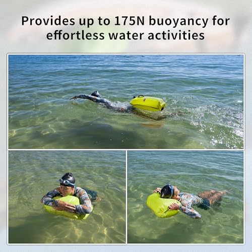 Image of Naturehike 18L Waterproof Dry bags-Roll Top Waterproof Swimming Buoy with Waterproof Phone Compartment, Outdoor Bags Keep Gear Dry for Hiking, Kayaking, Camping, Swimming, Boating（Yellow）