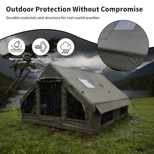 Carpa inflable de camping resistente al viento y lluvia miniatura 3