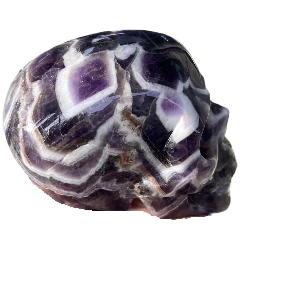 AARTERZZA 1pc 1-1.3kg Dreamy Amethyst Skull gem Spiritual Gift Decoration
