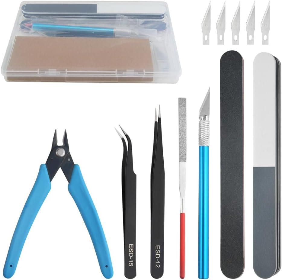 WMYCONGCONG 8 PCS Gundam Model Tools Kit Modeler Basic Tools Hobby Building Tools Kit for Buildings Cars Airplanes Model Assemble Building Repairing and Fixing