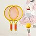 Children Badminton Tennis Set Tennis Racquets, Game Tennis Racket for Kids for Beginner Girls Indoor Outdoor Backyard, Yellow
