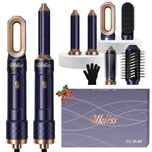 Secador 6 en 1, UKLISS Cepillo Secador de Pelo & Airstyler Set con Rizador Pelo Automatico, Hair Dryer, Cepillo Alisador Pelo, Thermal Brush, Cepillo Alisador Pelo, Regalos para Mujeres (Azul) Secador 6 en 1, UKLISS Cepillo Secador de Pelo & Airstyler Set con Rizador Pelo Automatico, Hair Dryer, Cepillo Alisador Pelo, Thermal Brush, Cepillo Alisador Pelo, Regalos para Mujeres (Azul)