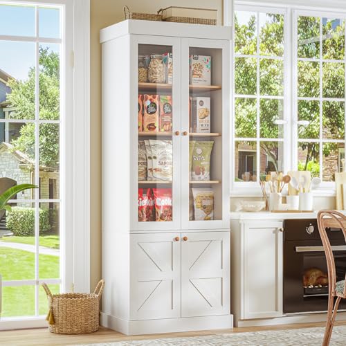 Vyre 71 Farmhouse Kitchen Pantry with Glass Doors