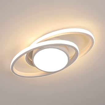 LED Ceiling Light Modern 39 W Oval White Ceiling Light Warm White [Energy Class E]