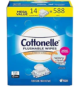 Cottonelle Flushable Wipes Mega Value Pack