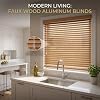 Mini persianas de aluminio sin perforación para ventanas interiores, lamas de 1 pulgada, venecianas oscurecedoras sin cuerda con control de luz, impermeables para baño, oficina o cocina 8