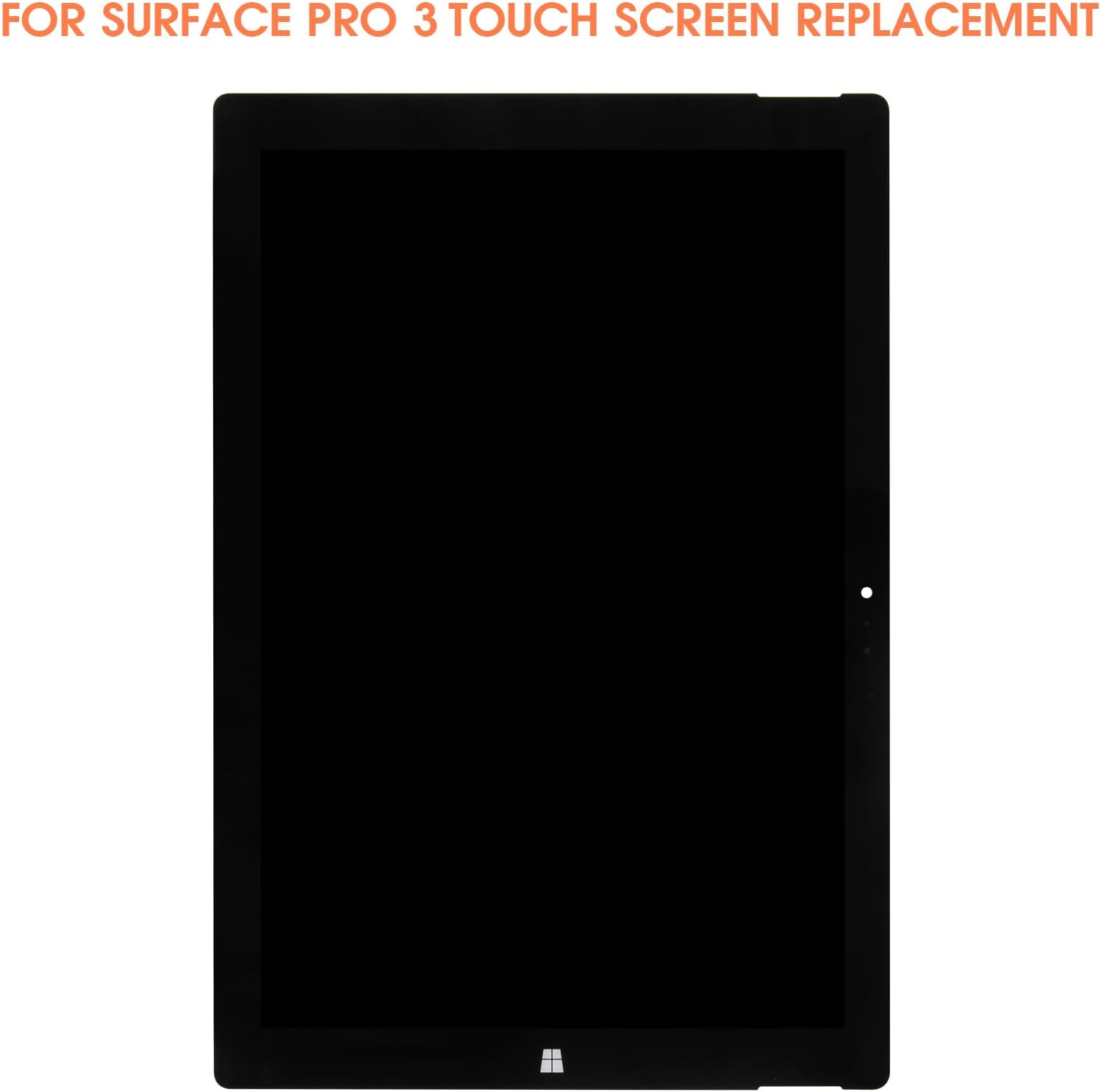 for Microsoft Surface Pro 3 Screen Replacement for Surface Pro 3 1631 LCD Display V1.1 LTL120QL01-003 TOM12H20 Digitizer Touch Screen Assembly Repair Parts(Black,12.0 inch)
