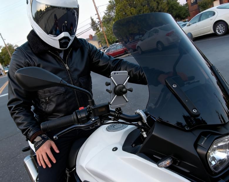 Miniatura 5 de Soporte de teléfono para motocicleta, soporte para teléfono móvil, modificación universal con 13 accesorios (B)