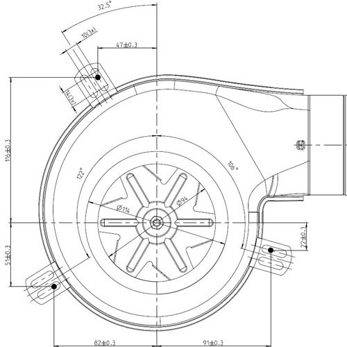 Motore aspiratore estrattore fumi stufa a pellet - EBM G2E152/0020-3030LH-609