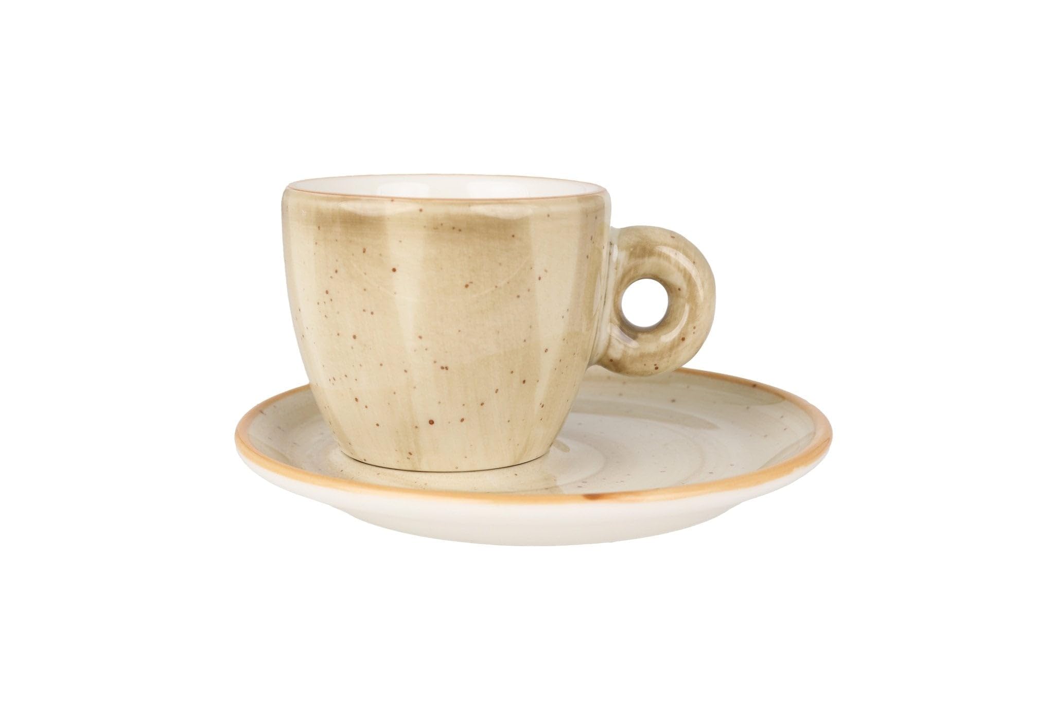 Bonna Aura Terrain - Espressotassen und Untertasse - 70 cc - Porzellan - 6er set