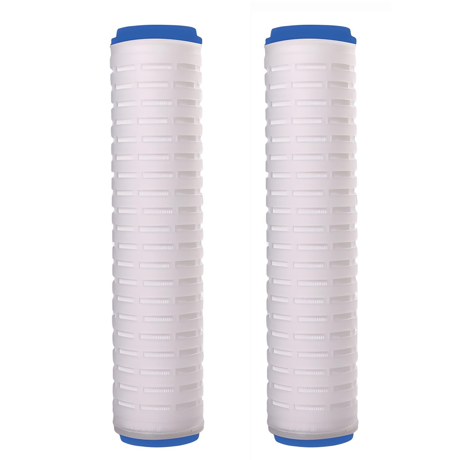 Filtre micropore 0,5 micron à grand débit en polypropylène plissé 10 pouces x2